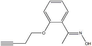 (1E)-1-[2-(but-3-ynyloxy)phenyl]ethanone oxime Struktur