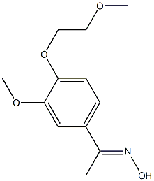 (1E)-1-[3-methoxy-4-(2-methoxyethoxy)phenyl]ethanone oxime 结构式