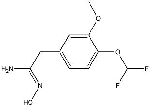 (1Z)-2-[4-(difluoromethoxy)-3-methoxyphenyl]-N'-hydroxyethanimidamide Structure