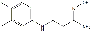 (1Z)-3-[(3,4-dimethylphenyl)amino]-N'-hydroxypropanimidamide Structure