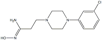 (1Z)-3-[4-(3-chlorophenyl)piperazin-1-yl]-N'-hydroxypropanimidamide Struktur