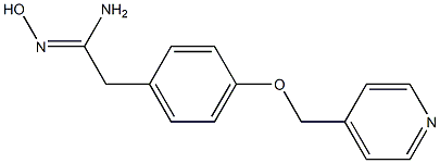(1Z)-N'-hydroxy-2-[4-(pyridin-4-ylmethoxy)phenyl]ethanimidamide 化学構造式