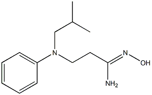 (1Z)-N'-hydroxy-3-[isobutyl(phenyl)amino]propanimidamide,,结构式