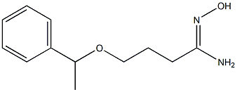 (1Z)-N'-hydroxy-4-(1-phenylethoxy)butanimidamide Structure