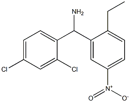 (2,4-dichlorophenyl)(2-ethyl-5-nitrophenyl)methanamine Structure