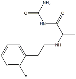 (2-{[2-(2-fluorophenyl)ethyl]amino}propanoyl)urea Structure