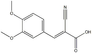 (2E)-2-cyano-3-(3,4-dimethoxyphenyl)acrylic acid Struktur