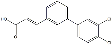 (2E)-3-(3',4'-dichloro-1,1'-biphenyl-3-yl)acrylic acid Struktur