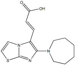 (2E)-3-(6-azepan-1-ylimidazo[2,1-b][1,3]thiazol-5-yl)acrylic acid Struktur