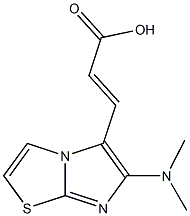 (2E)-3-[6-(dimethylamino)imidazo[2,1-b][1,3]thiazol-5-yl]acrylic acid Struktur