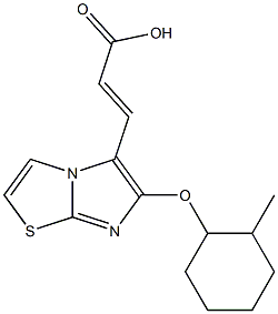 (2E)-3-{6-[(2-methylcyclohexyl)oxy]imidazo[2,1-b][1,3]thiazol-5-yl}acrylic acid 结构式
