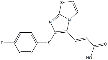 (2E)-3-{6-[(4-fluorophenyl)thio]imidazo[2,1-b][1,3]thiazol-5-yl}acrylic acid Structure
