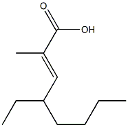 (2E)-4-ethyl-2-methyloct-2-enoic acid Structure
