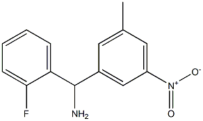 (2-fluorophenyl)(3-methyl-5-nitrophenyl)methanamine Structure