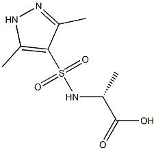 (2R)-2-{[(3,5-dimethyl-1H-pyrazol-4-yl)sulfonyl]amino}propanoic acid Struktur