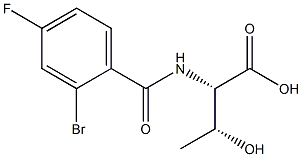 (2S,3R)-2-[(2-bromo-4-fluorobenzoyl)amino]-3-hydroxybutanoic acid Structure