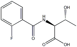 (2S,3R)-2-[(2-fluorobenzoyl)amino]-3-hydroxybutanoic acid Struktur