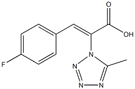 (2Z)-3-(4-fluorophenyl)-2-(5-methyl-1H-tetrazol-1-yl)acrylic acid Struktur