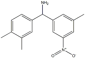 (3,4-dimethylphenyl)(3-methyl-5-nitrophenyl)methanamine Structure