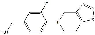 (3-fluoro-4-{4H,5H,6H,7H-thieno[3,2-c]pyridin-5-yl}phenyl)methanamine Structure