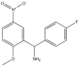 (4-fluorophenyl)(2-methoxy-5-nitrophenyl)methanamine Struktur