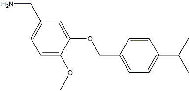 (4-methoxy-3-{[4-(propan-2-yl)phenyl]methoxy}phenyl)methanamine Struktur