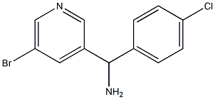 (5-bromopyridin-3-yl)(4-chlorophenyl)methanamine,,结构式