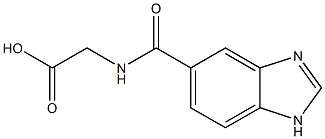 [(1H-benzimidazol-5-ylcarbonyl)amino]acetic acid, , 结构式
