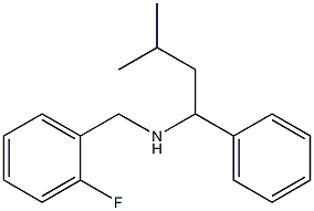 [(2-fluorophenyl)methyl](3-methyl-1-phenylbutyl)amine Struktur