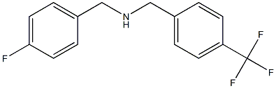 [(4-fluorophenyl)methyl]({[4-(trifluoromethyl)phenyl]methyl})amine Structure
