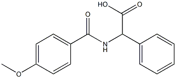 [(4-methoxybenzoyl)amino](phenyl)acetic acid Struktur