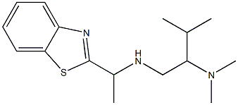 [1-(1,3-benzothiazol-2-yl)ethyl][2-(dimethylamino)-3-methylbutyl]amine 化学構造式