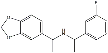[1-(2H-1,3-benzodioxol-5-yl)ethyl][1-(3-fluorophenyl)ethyl]amine Structure