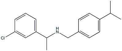  [1-(3-chlorophenyl)ethyl]({[4-(propan-2-yl)phenyl]methyl})amine