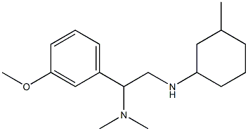 [1-(3-methoxyphenyl)-2-[(3-methylcyclohexyl)amino]ethyl]dimethylamine Structure