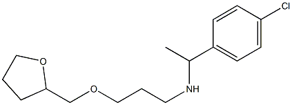 [1-(4-chlorophenyl)ethyl][3-(oxolan-2-ylmethoxy)propyl]amine,,结构式