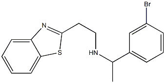 [2-(1,3-benzothiazol-2-yl)ethyl][1-(3-bromophenyl)ethyl]amine Struktur