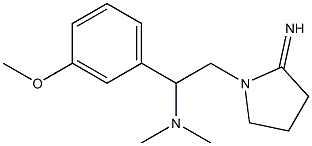 [2-(2-iminopyrrolidin-1-yl)-1-(3-methoxyphenyl)ethyl]dimethylamine Structure