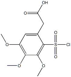 [2-(chlorosulfonyl)-3,4,5-trimethoxyphenyl]acetic acid 结构式