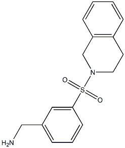 [3-(1,2,3,4-tetrahydroisoquinoline-2-sulfonyl)phenyl]methanamine Structure
