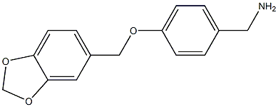[4-(2H-1,3-benzodioxol-5-ylmethoxy)phenyl]methanamine Struktur
