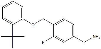 [4-(2-tert-butylphenoxymethyl)-3-fluorophenyl]methanamine Struktur