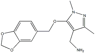 [5-(2H-1,3-benzodioxol-5-ylmethoxy)-1,3-dimethyl-1H-pyrazol-4-yl]methanamine