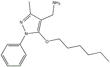 [5-(hexyloxy)-3-methyl-1-phenyl-1H-pyrazol-4-yl]methanamine Structure