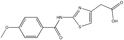 {2-[(4-methoxybenzoyl)amino]-1,3-thiazol-4-yl}acetic acid