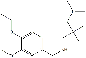 {2-[(dimethylamino)methyl]-2-methylpropyl}[(4-ethoxy-3-methoxyphenyl)methyl]amine Structure