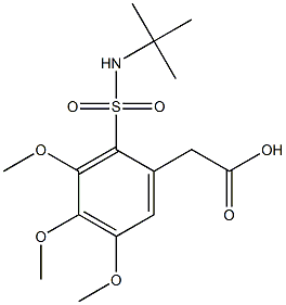 {2-[(tert-butylamino)sulfonyl]-3,4,5-trimethoxyphenyl}acetic acid Structure