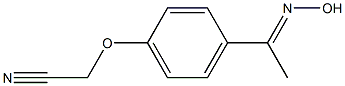 {4-[(1E)-N-hydroxyethanimidoyl]phenoxy}acetonitrile 结构式