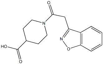 1-(1,2-benzisoxazol-3-ylacetyl)piperidine-4-carboxylic acid 结构式