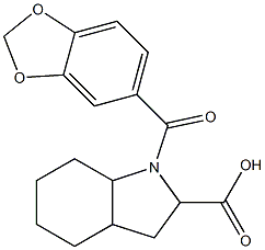 1-(1,3-benzodioxol-5-ylcarbonyl)octahydro-1H-indole-2-carboxylic acid|